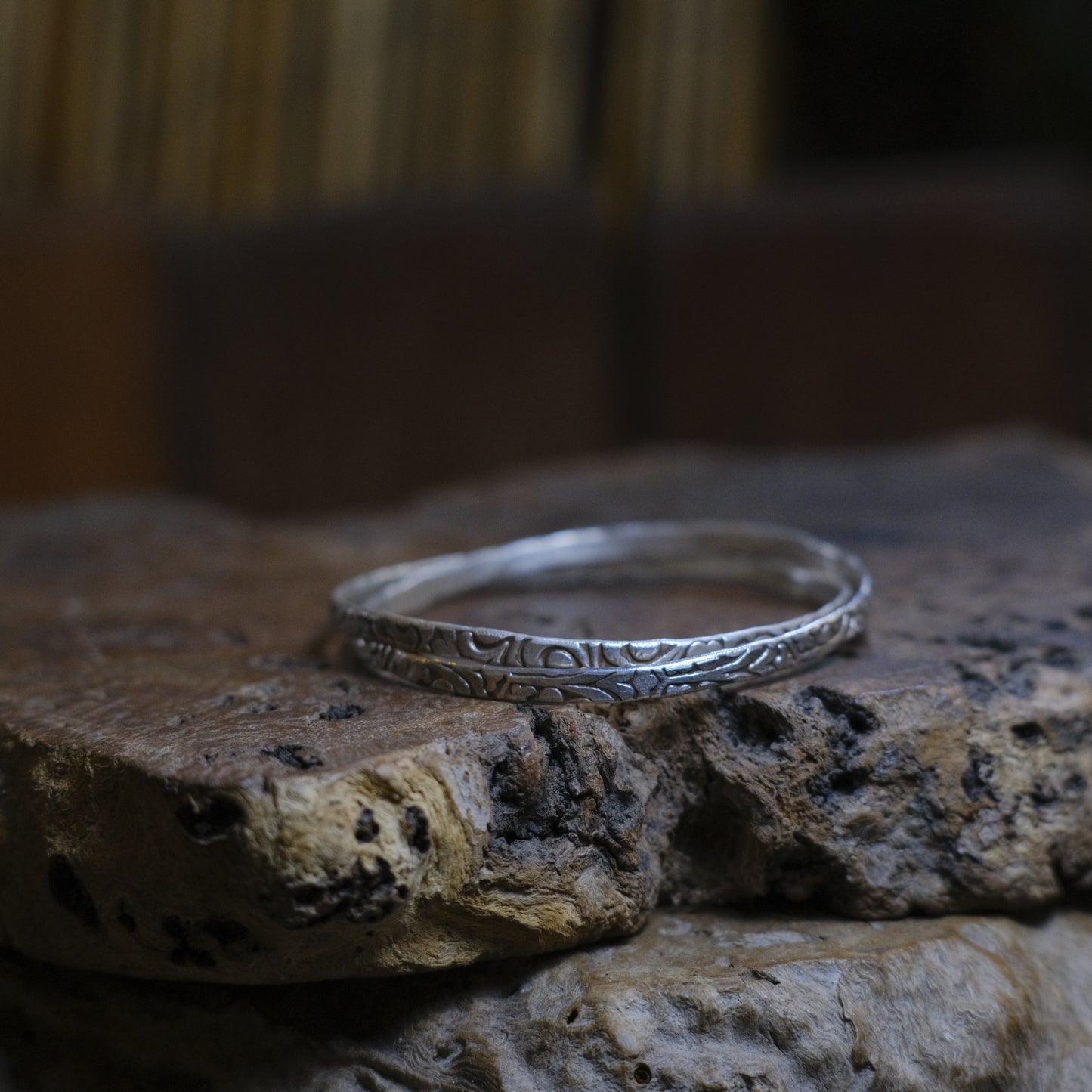 Double Bangles in Sterling Silver with Arabesque Motif Made to Order