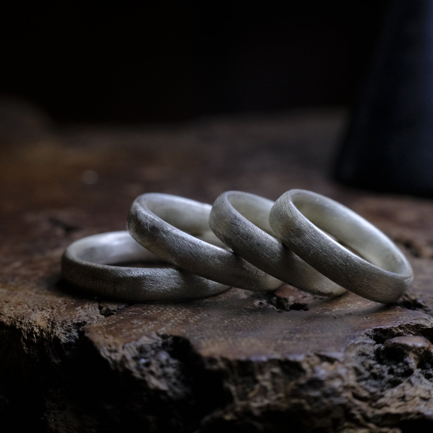 Brushed Matte Finish Silver Ring / Band US Sizes