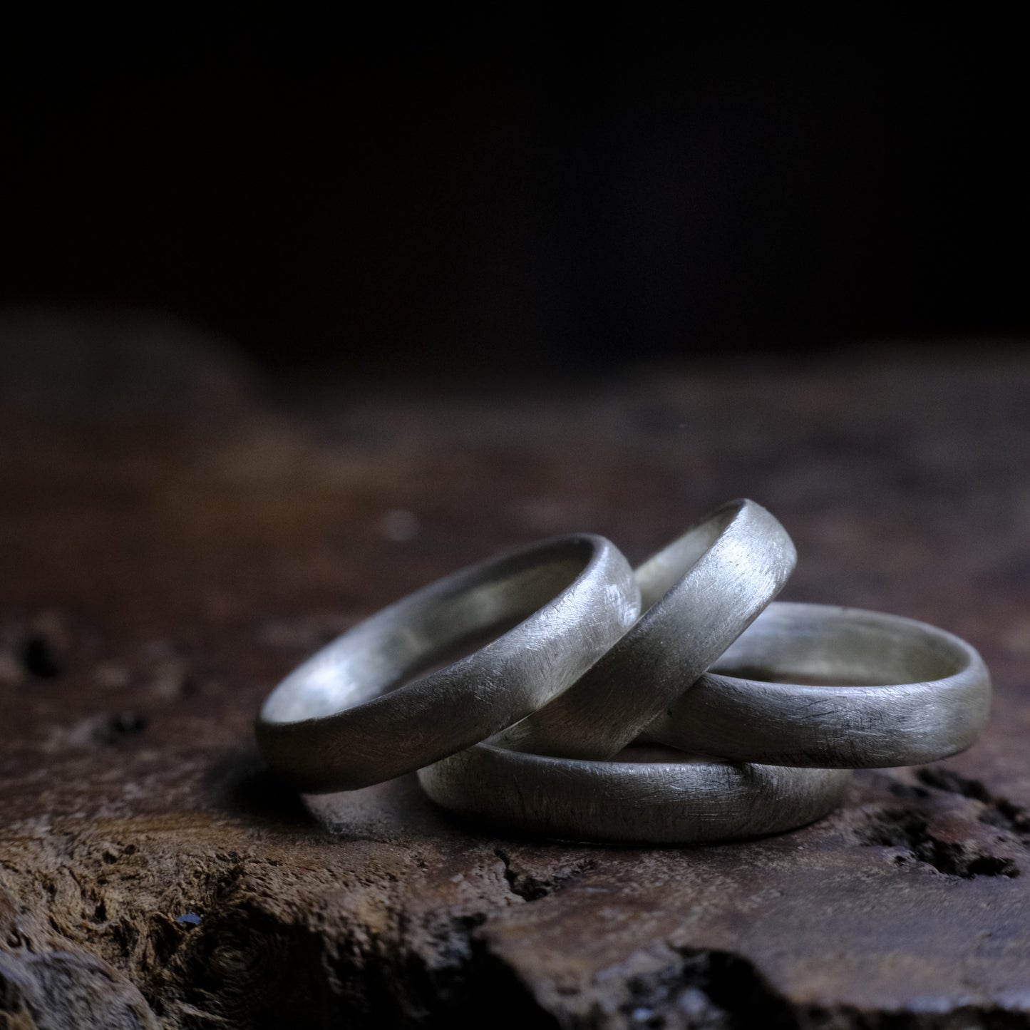 Brushed Matte Finish Silver Ring / Band US Sizes