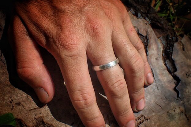Brushed Matte Finish Silver Ring / Band US Sizes