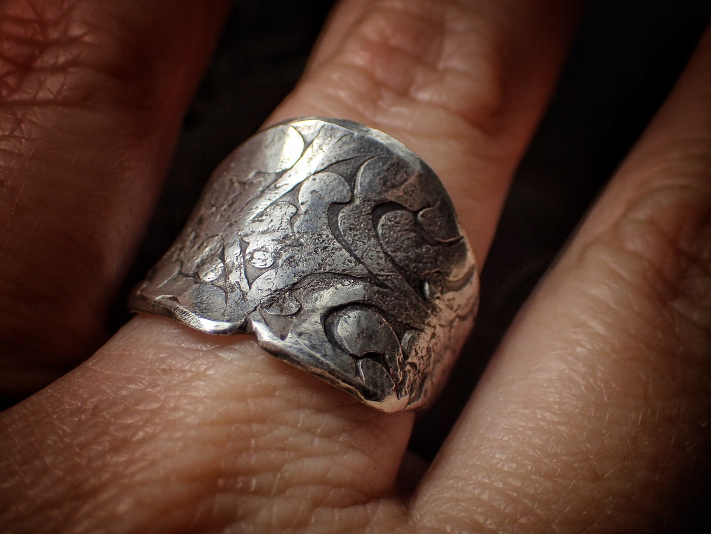 Wide and Wavy ‘Piece of 8’ ~ Stylish ring for a Pirate ~ US Size 8