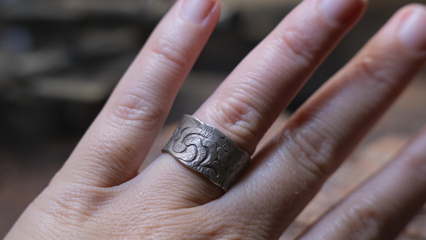 Antique Vibes Pirate Inspired Sterling Silver Ring Size 6.5