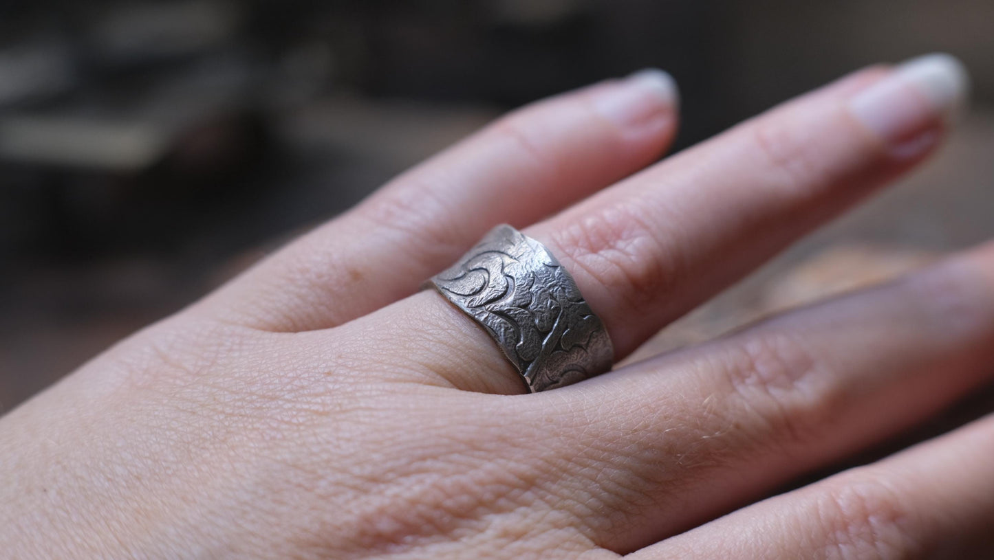 Antique Vibes Pirate Inspired Sterling Silver Ring Size 6.5