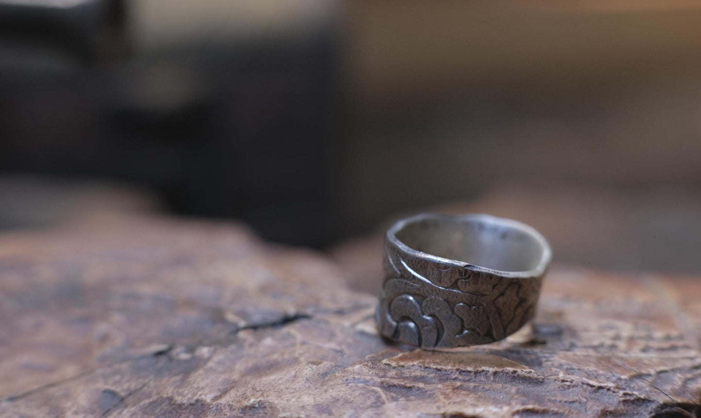 Antique Vibes Pirate Inspired Sterling Silver Ring Size 6.5