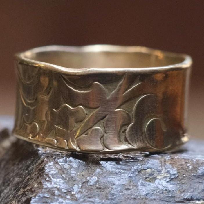 Arabesque Victorian Era Pirate Inspired Solid Yellow Gold 9ct Custom Made to Size