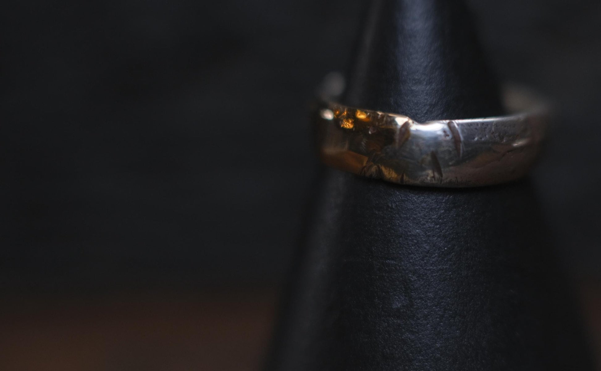 Handcrafted Sterling Silver Ring with Molten Gold Overlay US Size 9.75