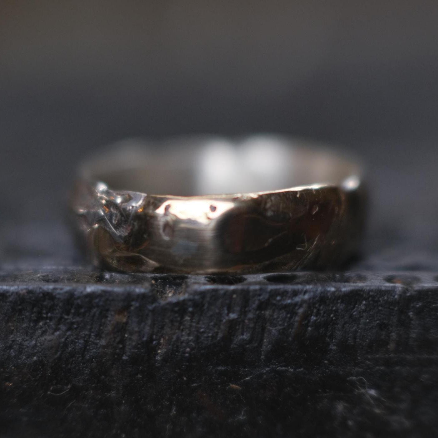 Handcrafted Sterling Silver Ring with Molten Gold Overlay US Size 9.75