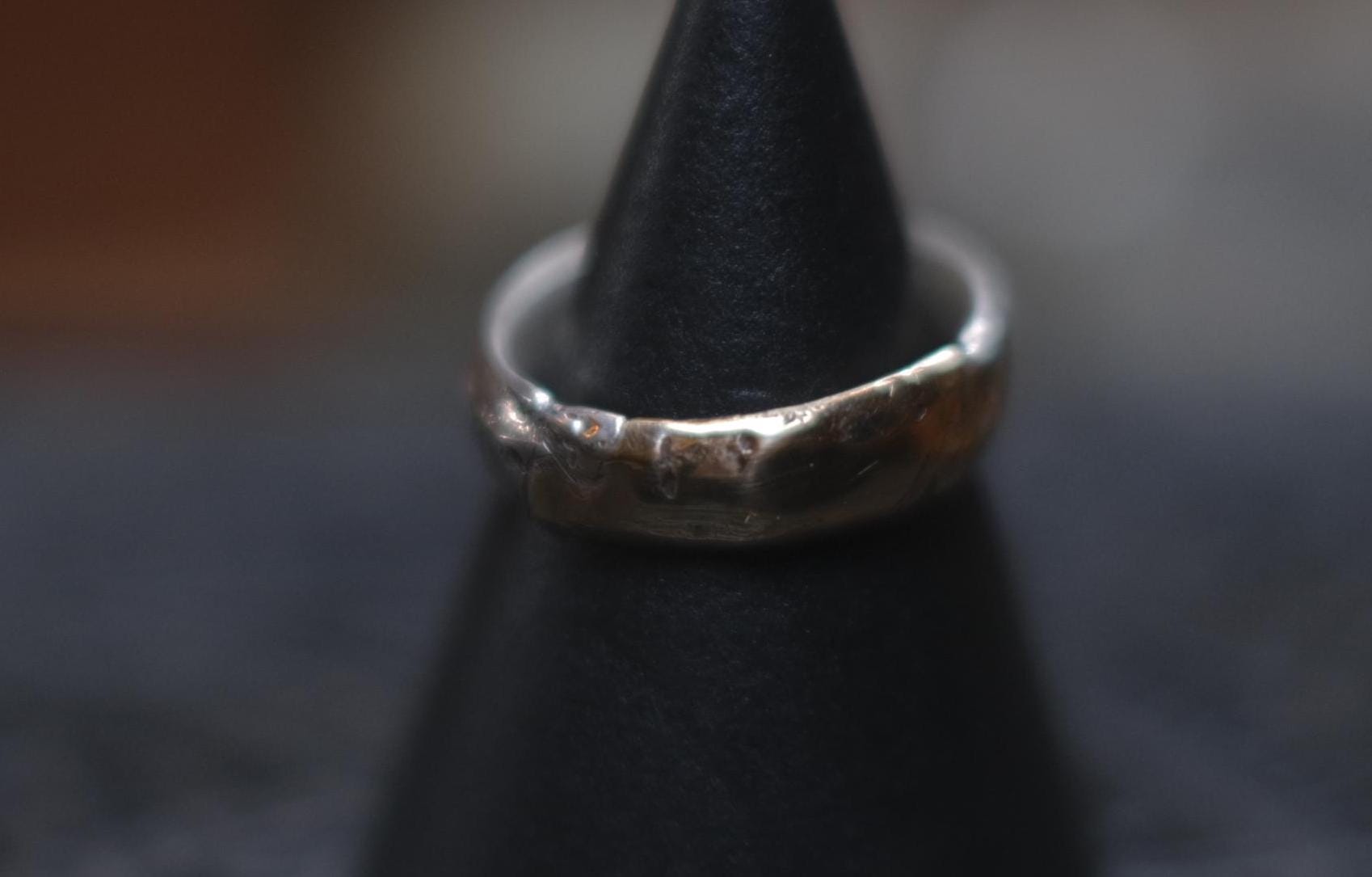 Handcrafted Sterling Silver Ring with Molten Gold Overlay US Size 9.75