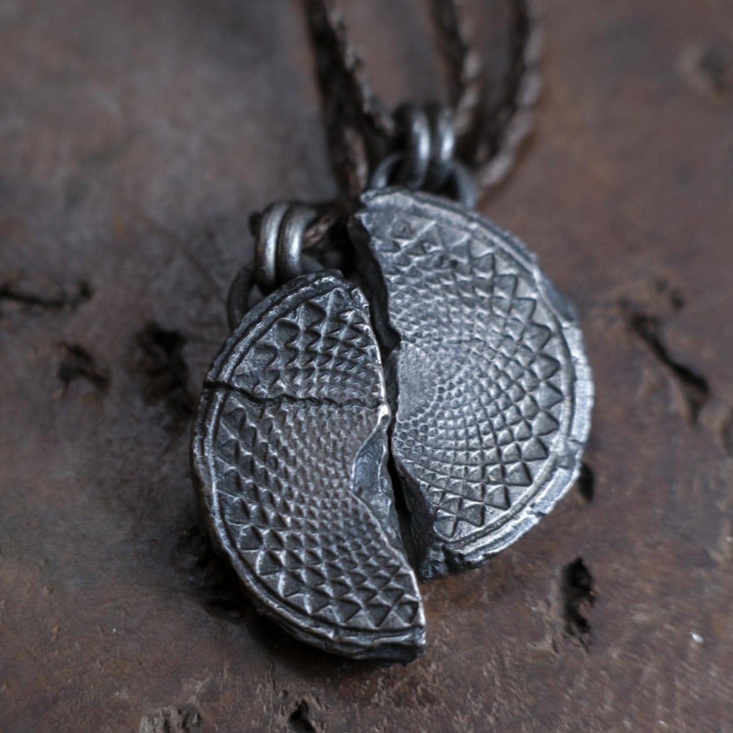 Duo of Interlocking Sacred Geometry Sterling Silver Pendants