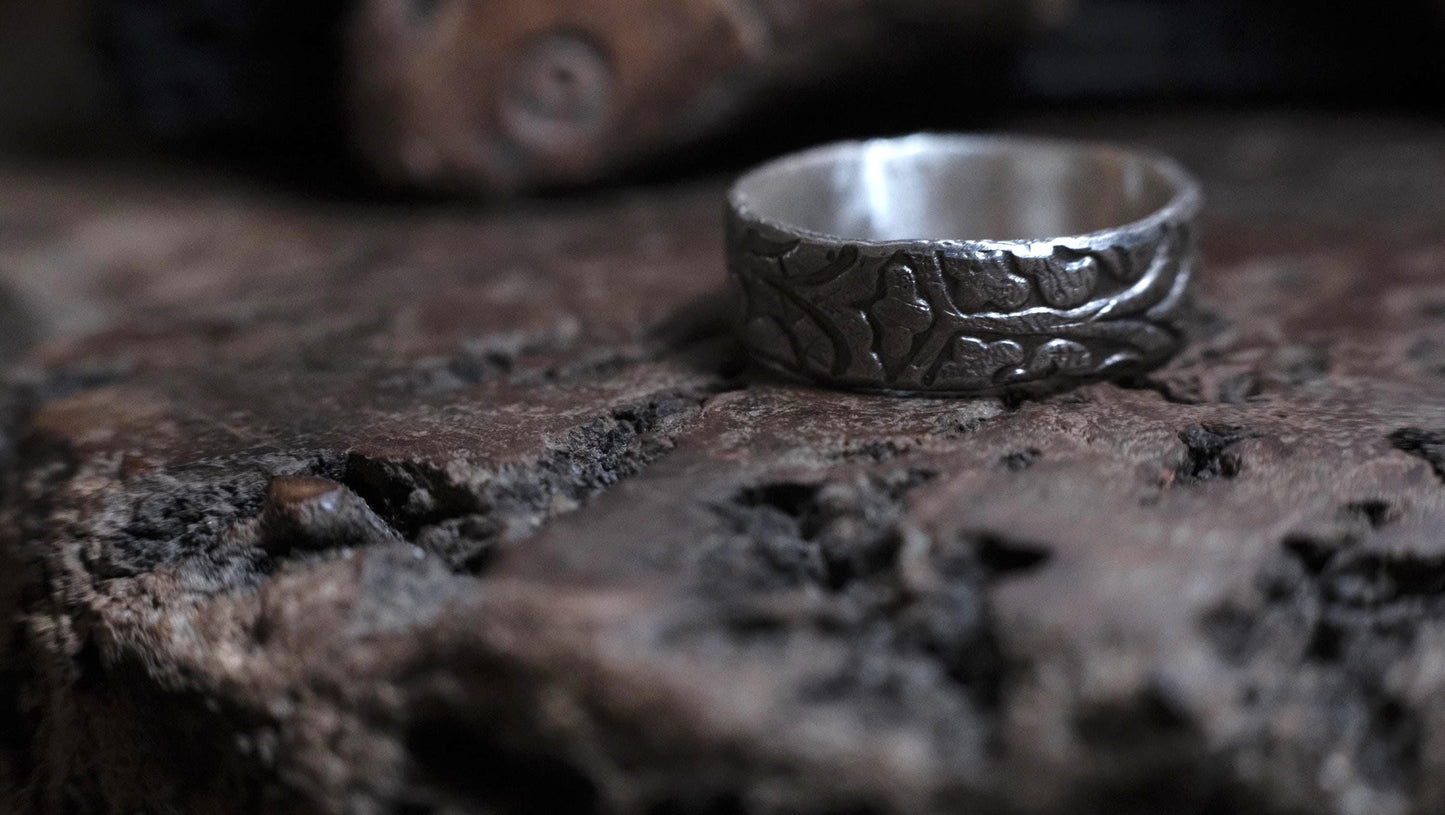 Rugged Pirate Inspired Hand Crafted Sterling Silver Ring US Size 13.25