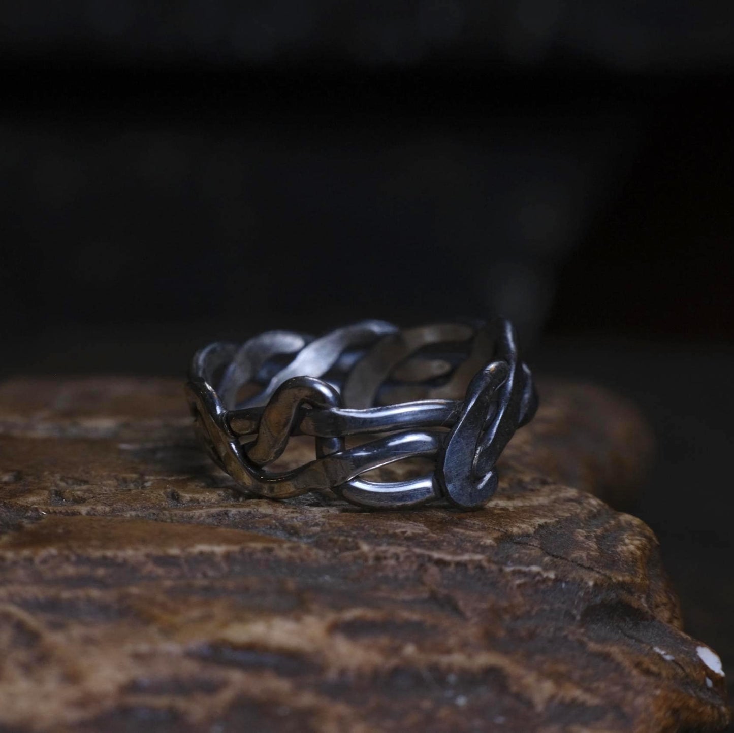 Medium Banded Sterling Silver Woven Rings Made to Size