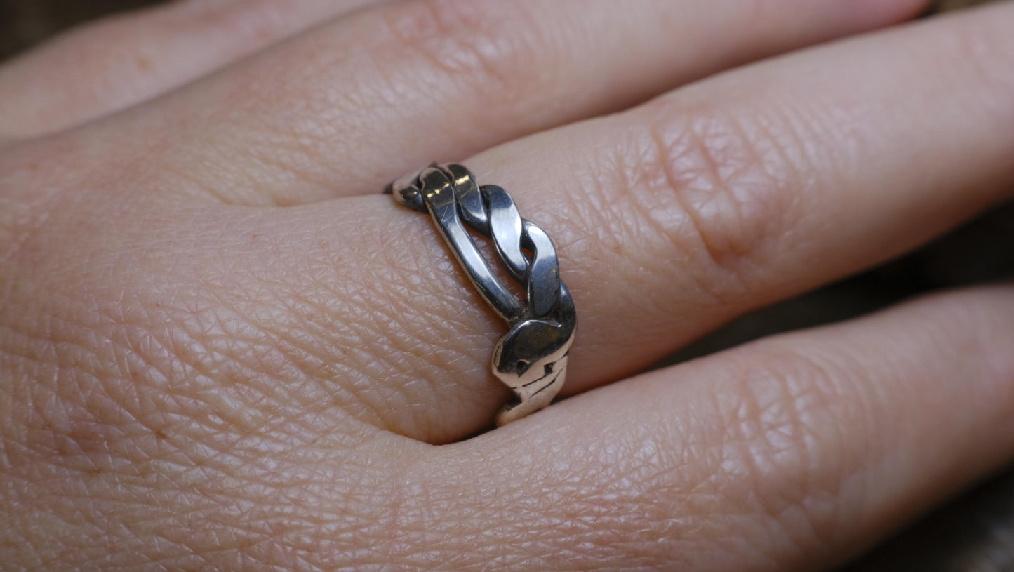 Large Sterling Silver Woven Rings Made to Size