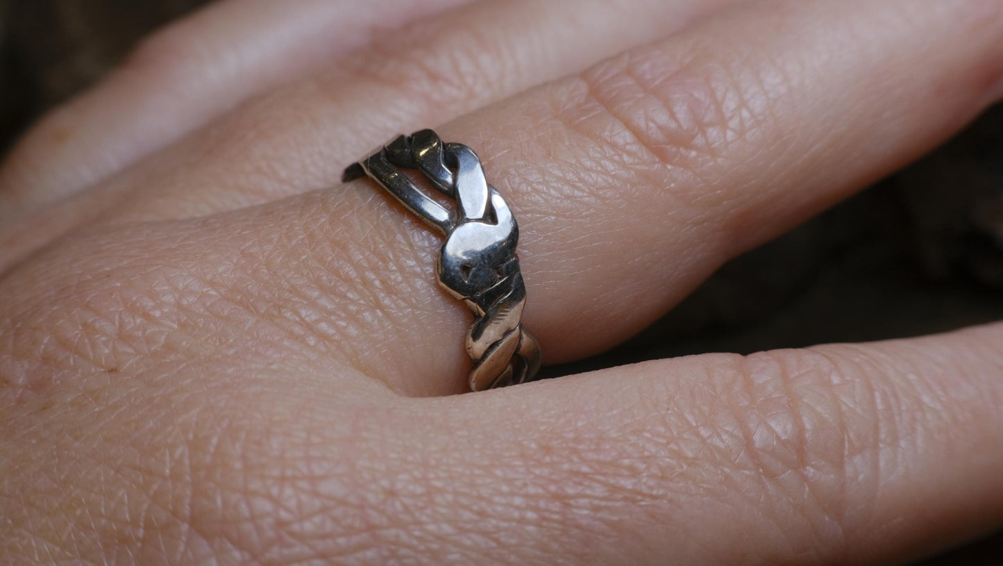 Large Sterling Silver Woven Rings Made to Size