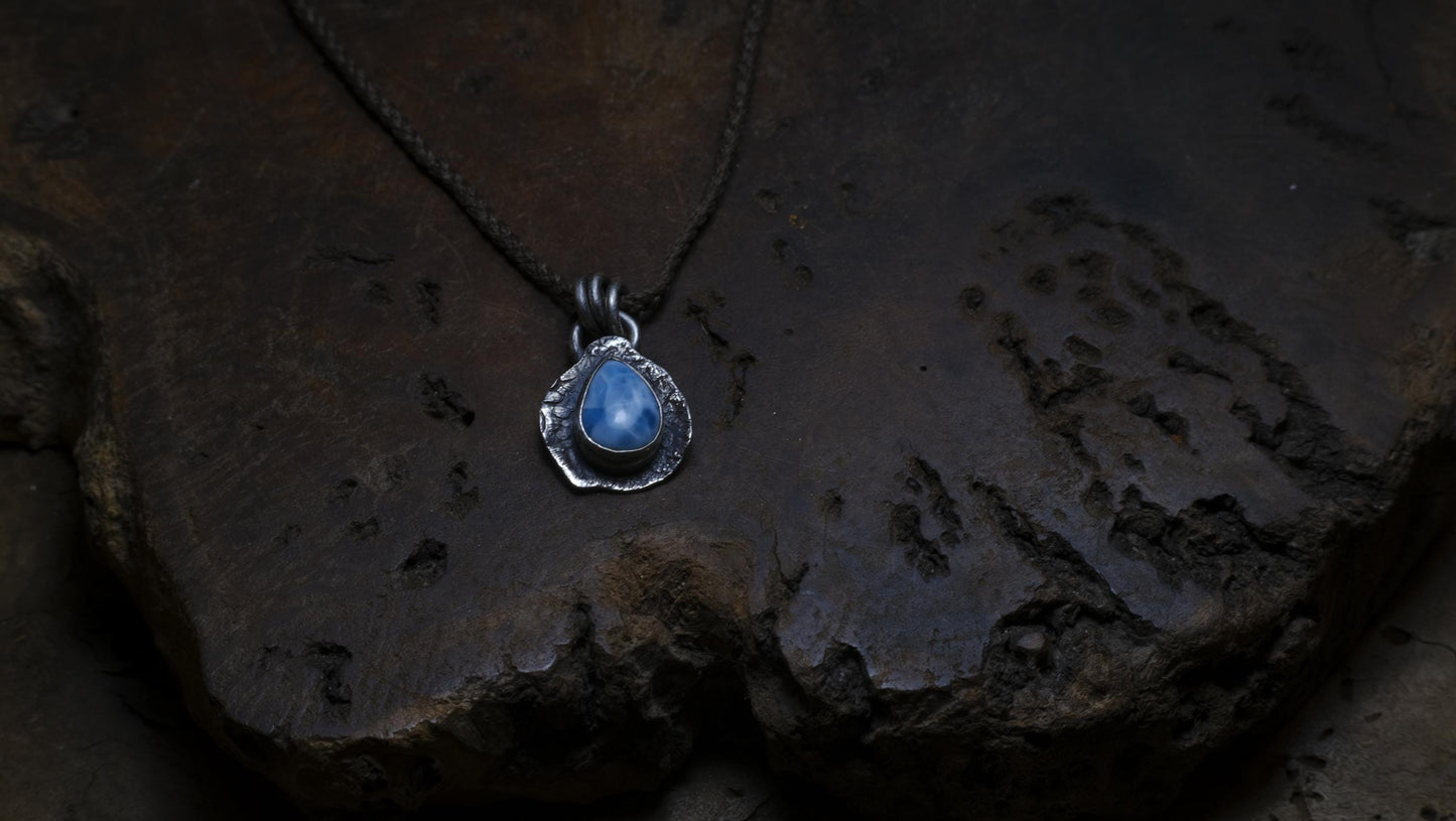 Larimar Tear Drop Pirate Inspired Pendant