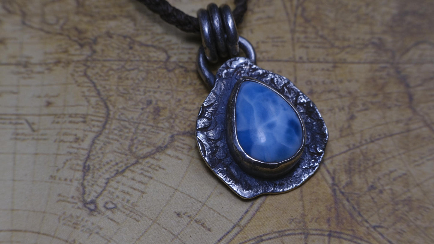Larimar Tear Drop Pirate Inspired Pendant