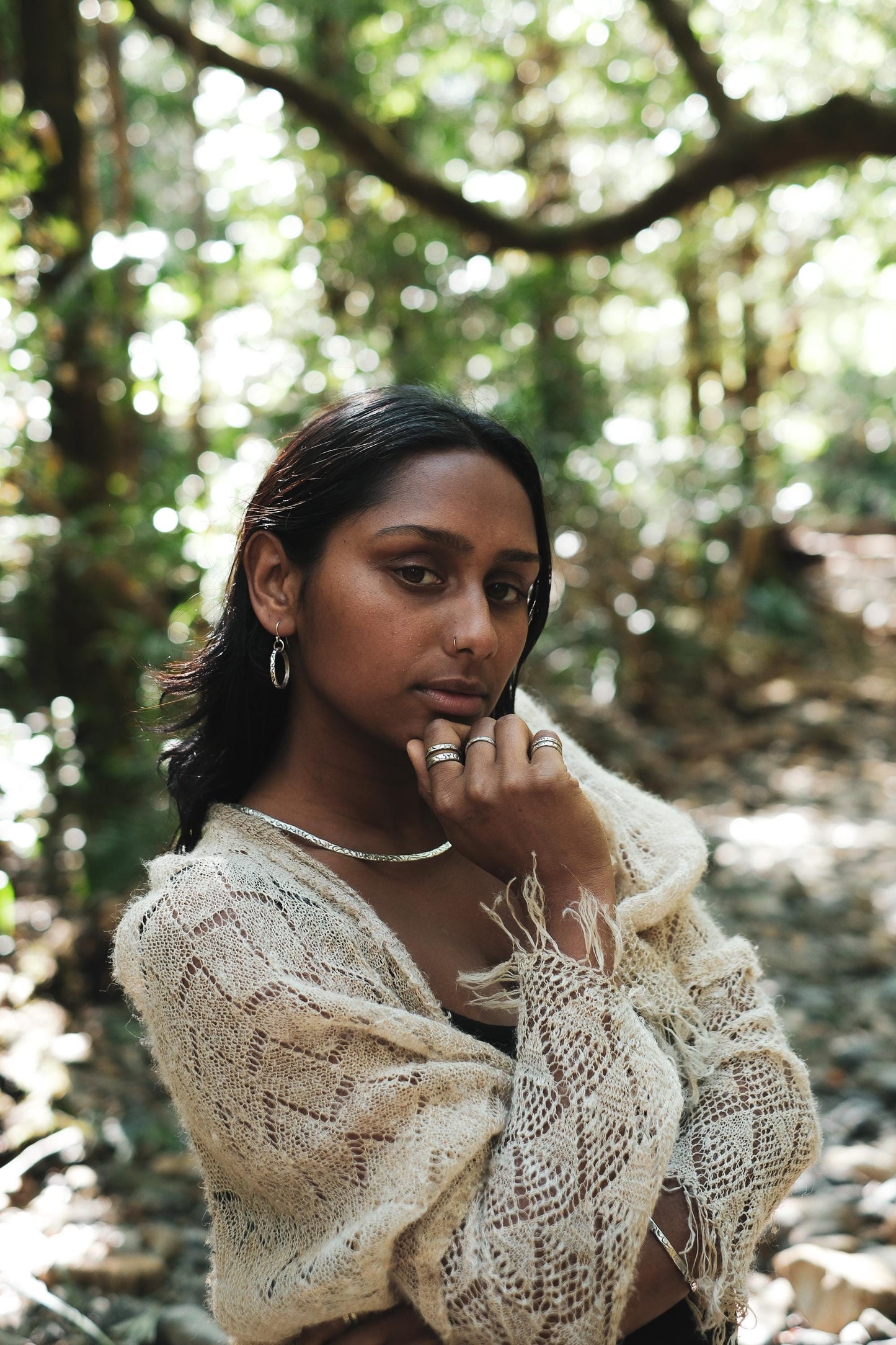 Hand Crafted Sterling Silver Choker with Arabesque Style Motif