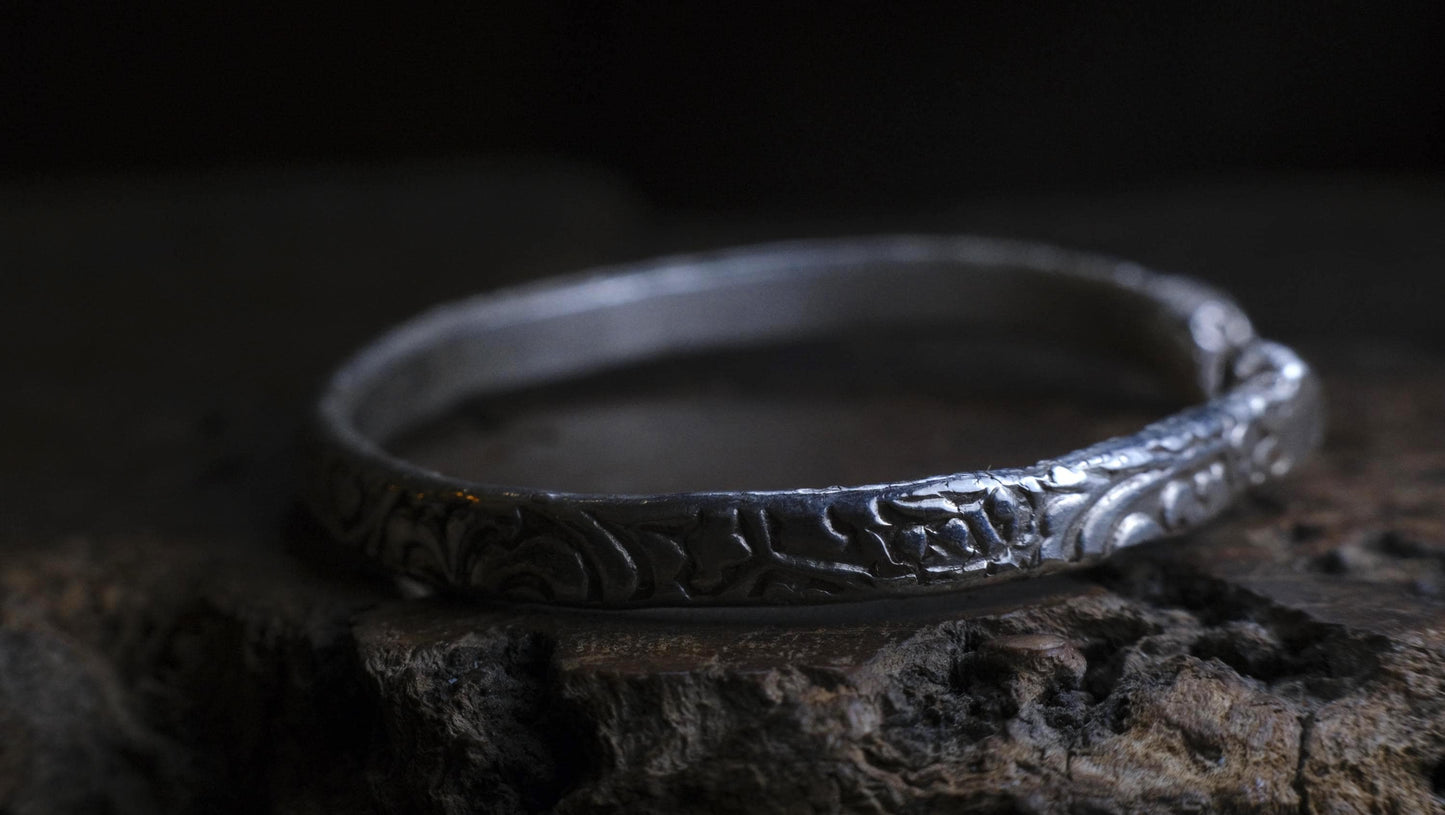 Victorian Era Pirate Inspired Sterling Silver Cuff Bracelet