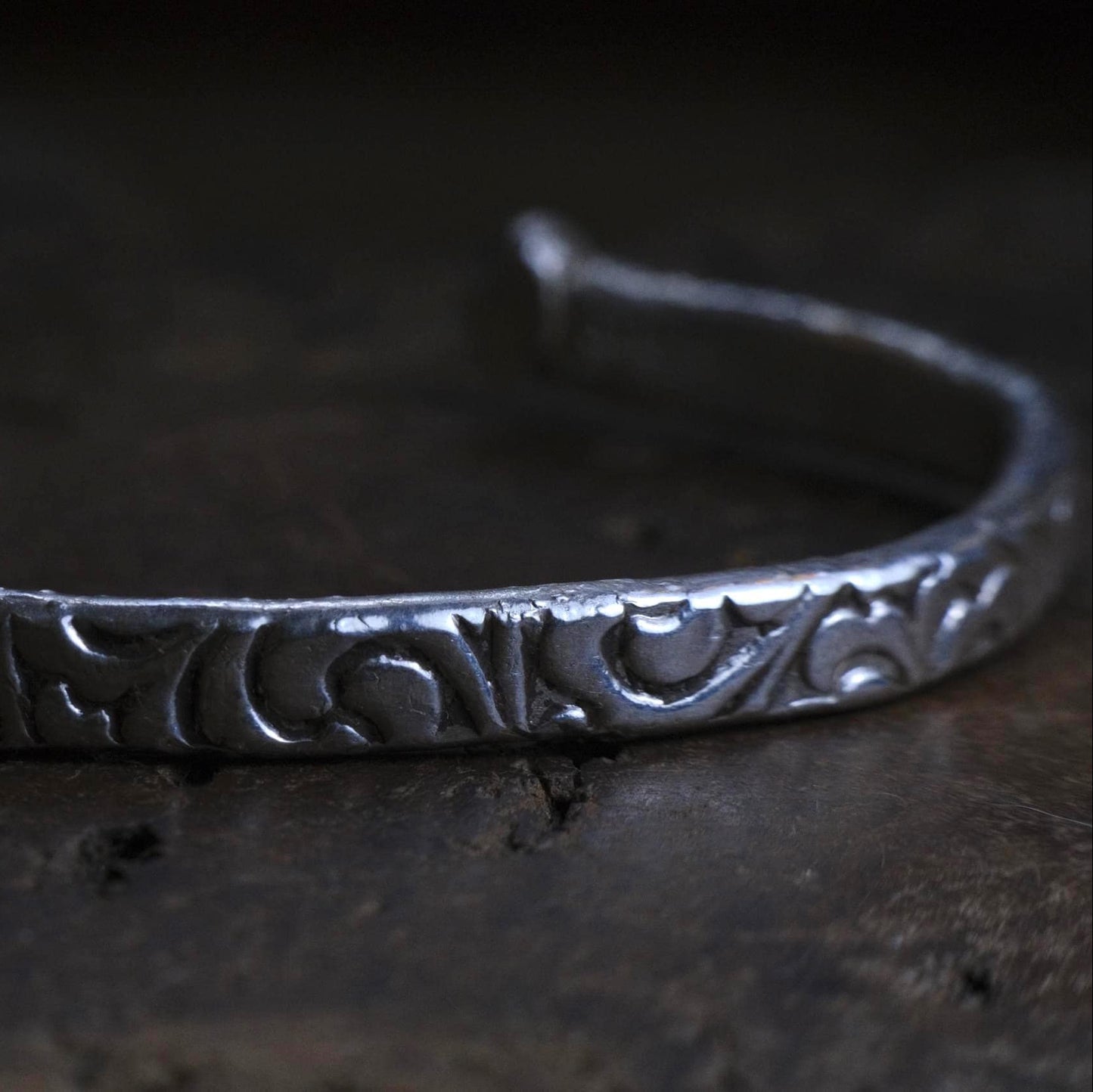 Victorian Era Pirate Inspired Sterling Silver Cuff Bracelet