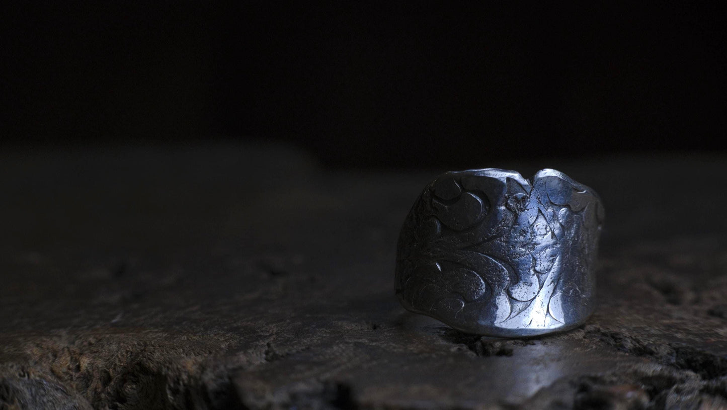 OOAK Handcrafted Sterling Silver Ring US Size 8.5