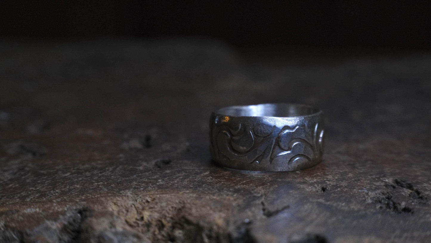 Sterling Silver Ring Handmade Pirate Inspired US Size 7.25