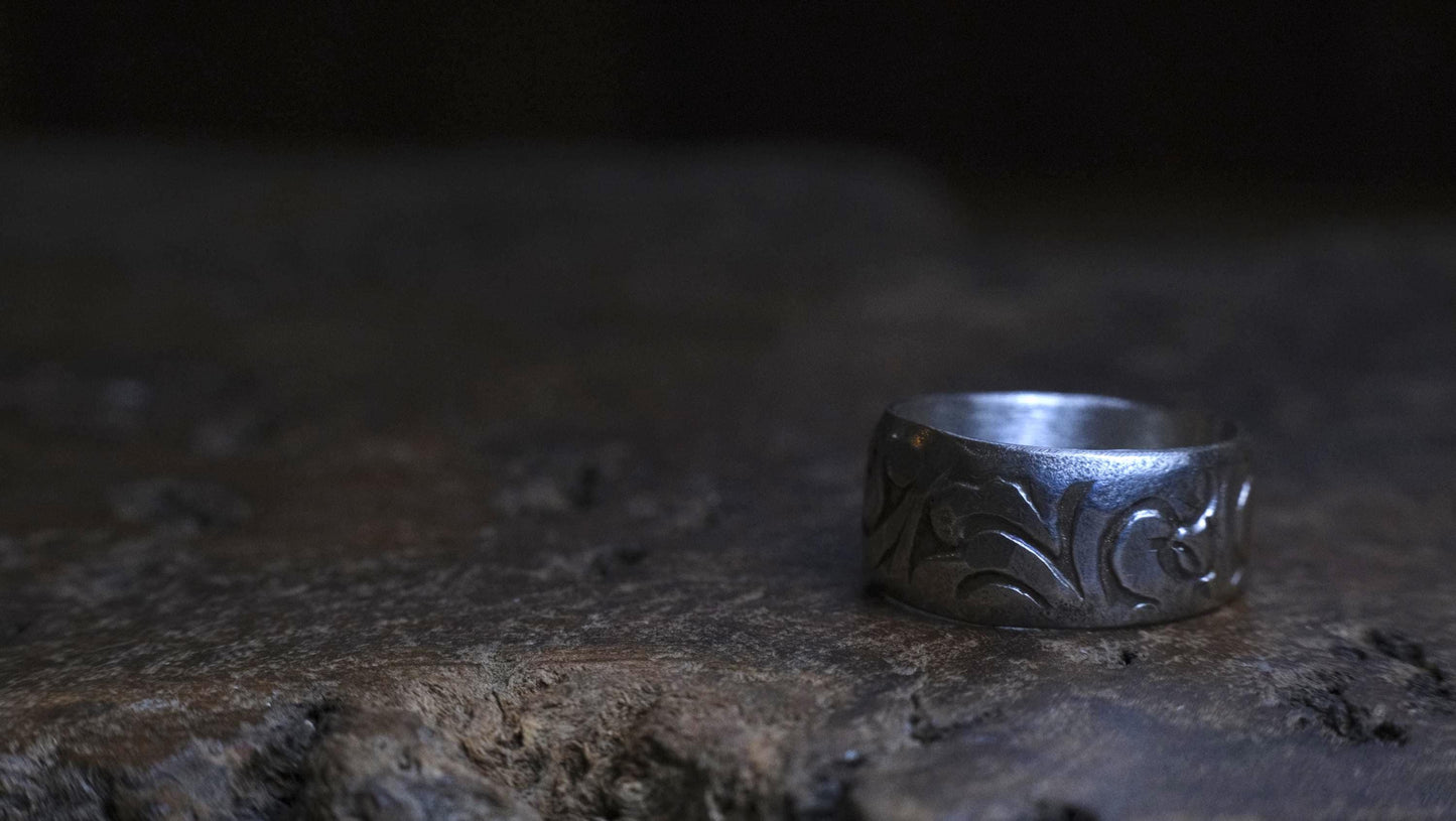 Sterling Silver Ring Handmade Pirate Inspired US Size 7.25