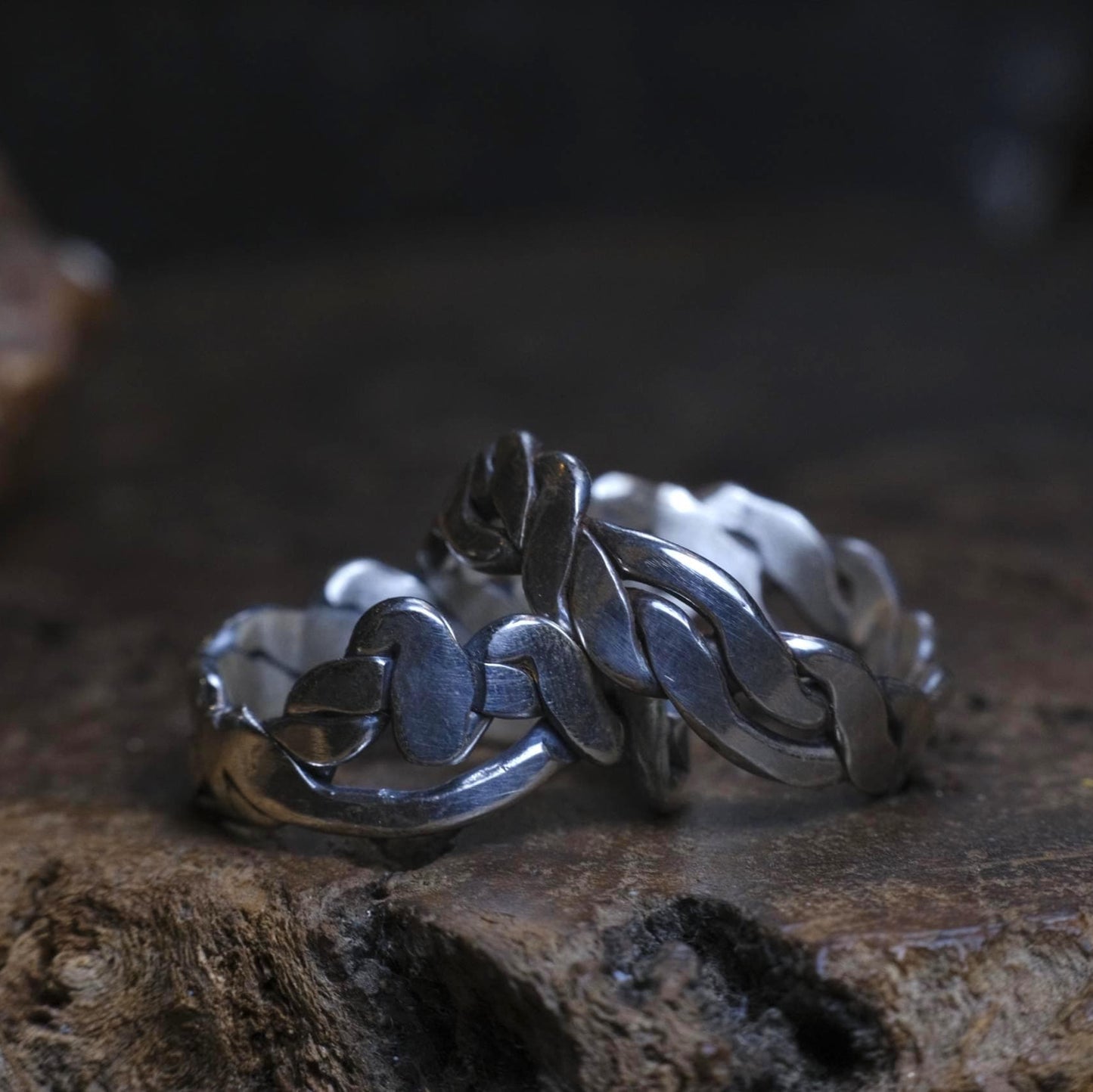 Large Sterling Silver Woven Rings Made to Size