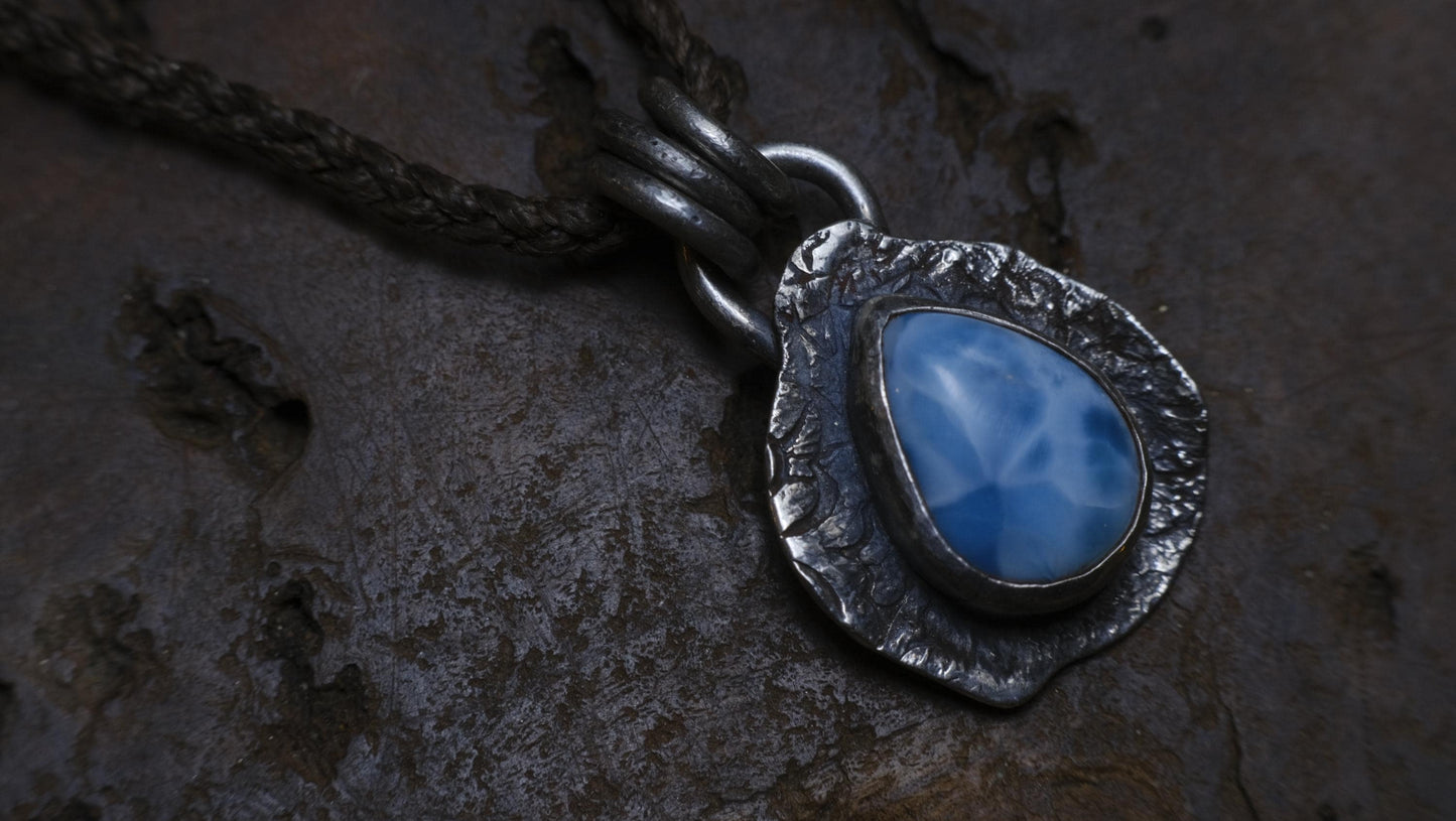 Larimar Tear Drop Pirate Inspired Pendant
