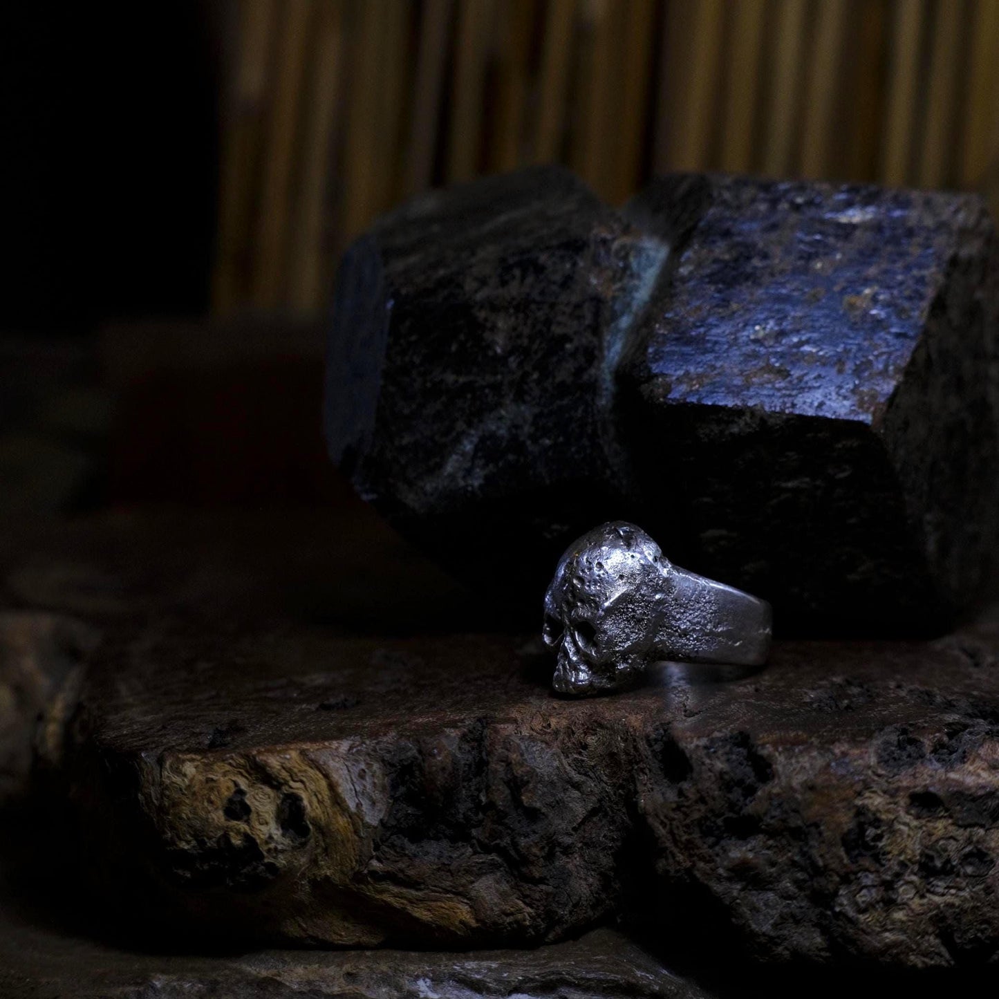 Chunky Sterling Silver Skull Ring