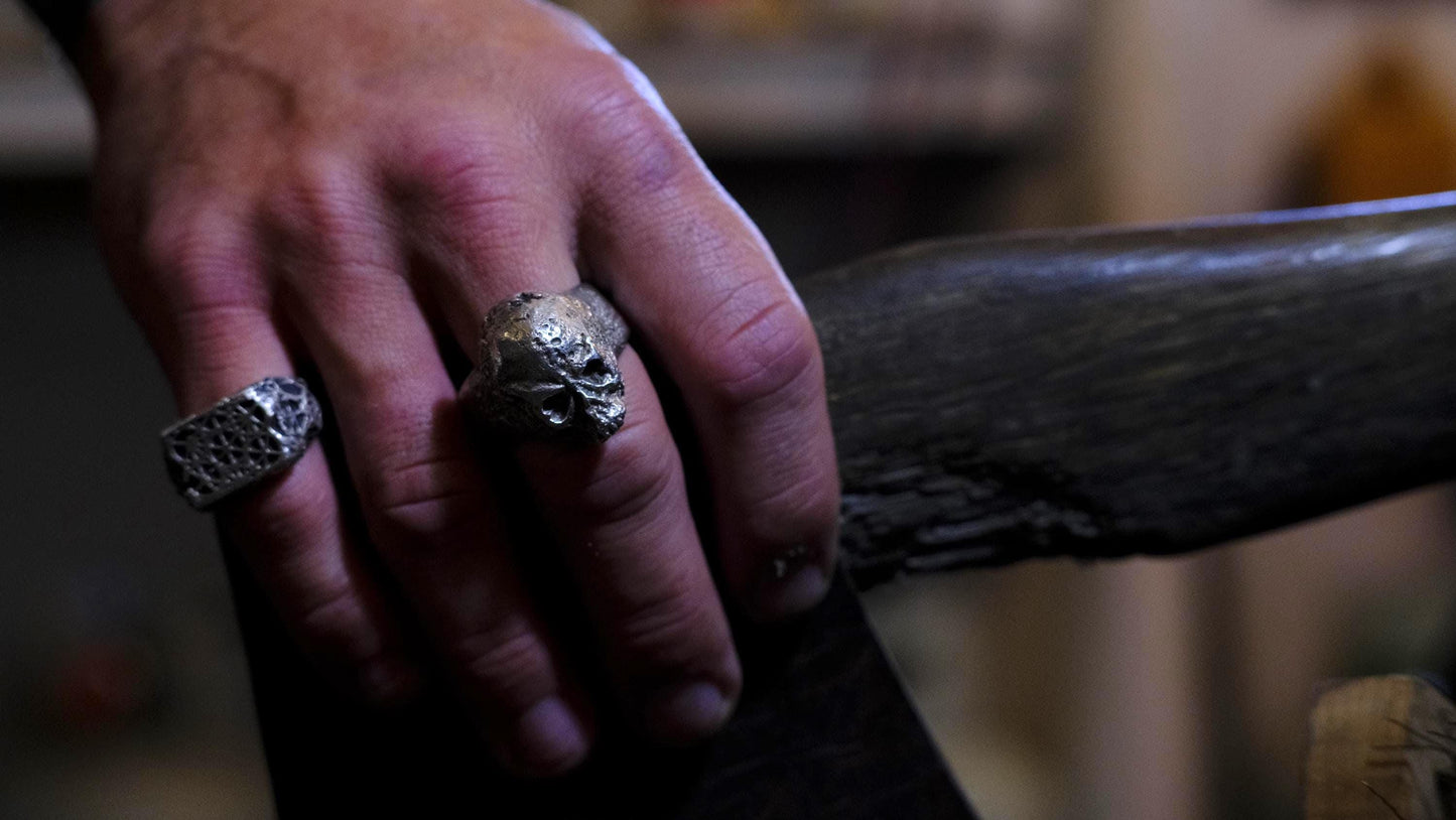 Chunky Sterling Silver Skull Ring