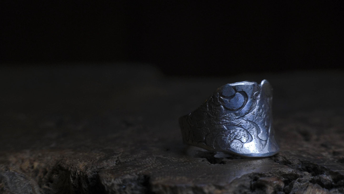 OOAK Handcrafted Sterling Silver Ring US Size 8.5