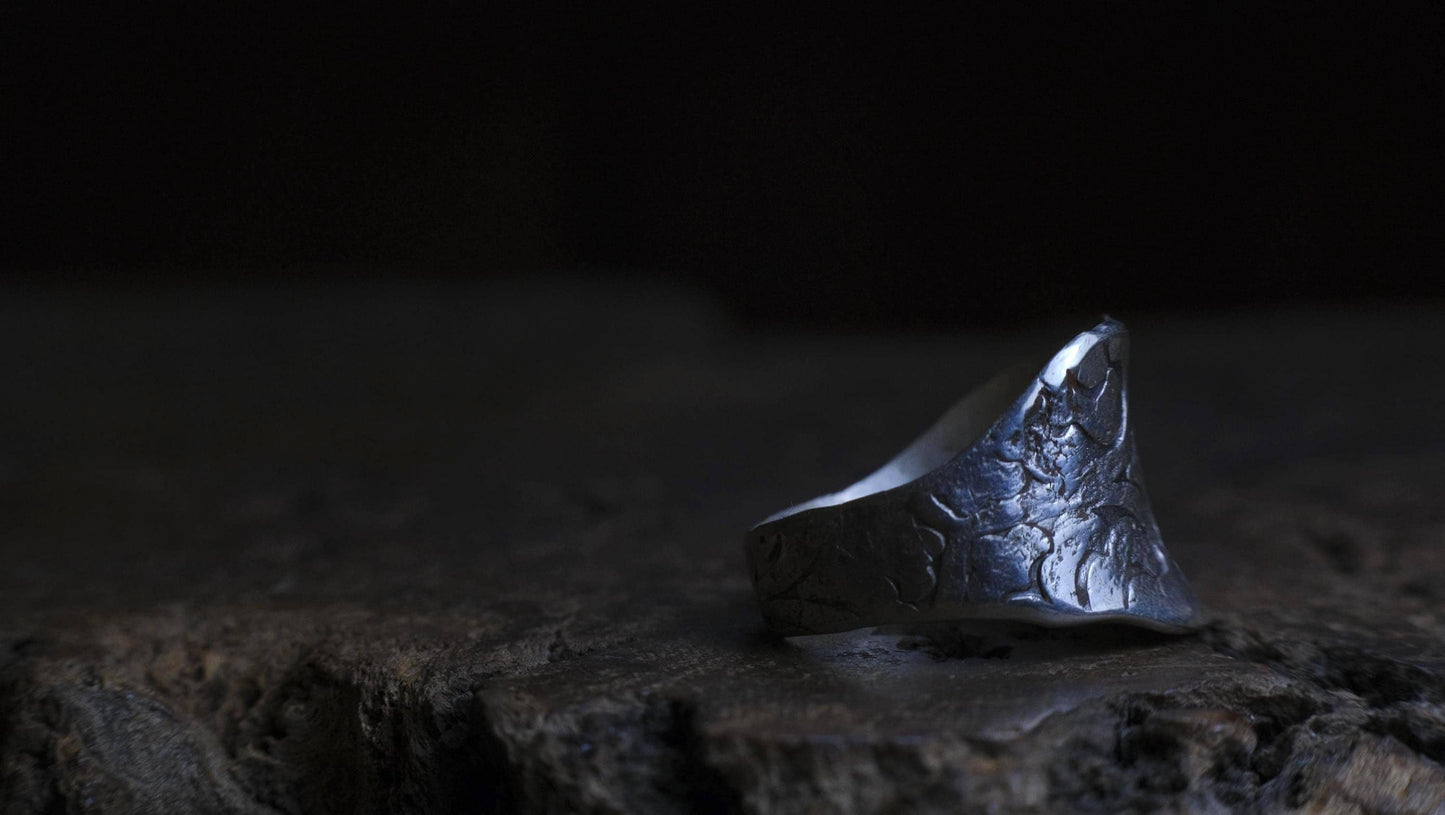 OOAK Handcrafted Sterling Silver Ring US Size 8.5