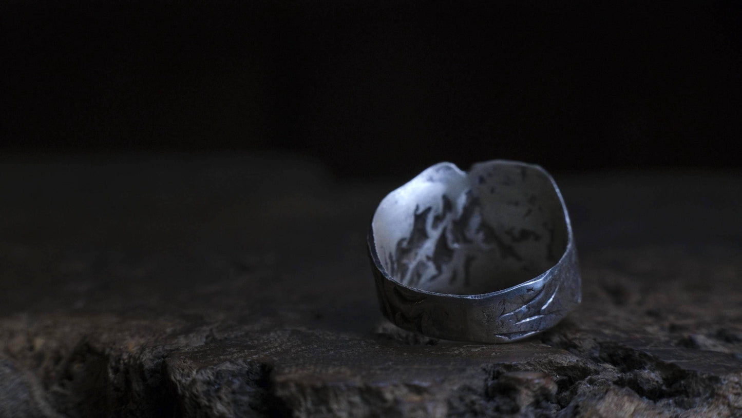 OOAK Handcrafted Sterling Silver Ring US Size 8.5