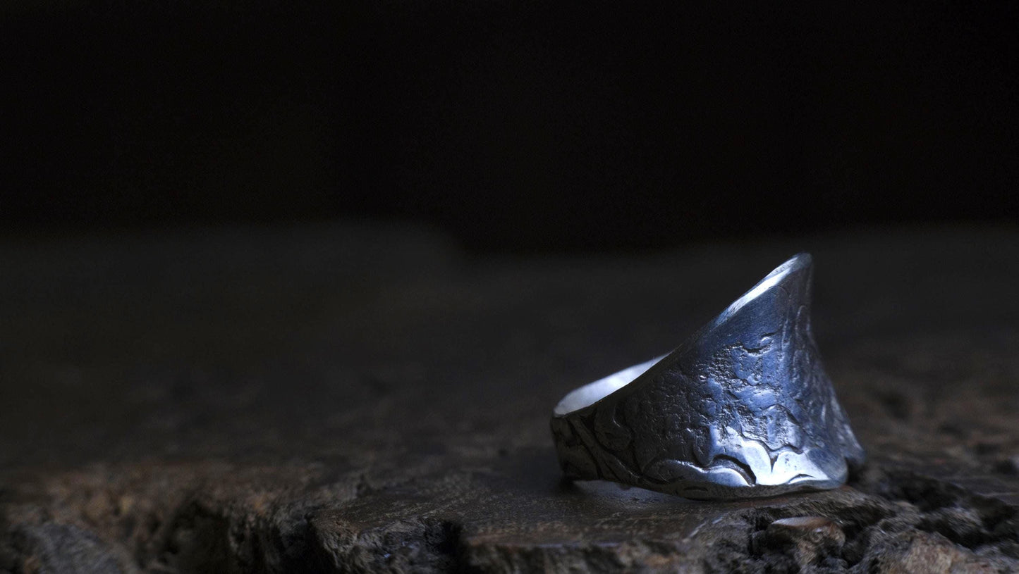 OOAK Handcrafted Sterling Silver Ring US Size 8.5