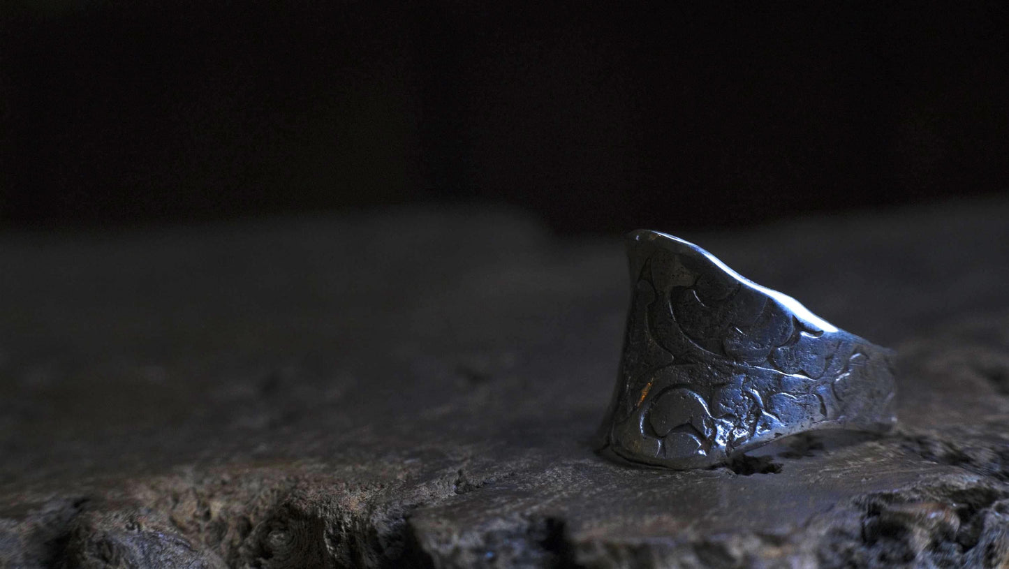 OOAK Handcrafted Sterling Silver Ring US Size 8.5