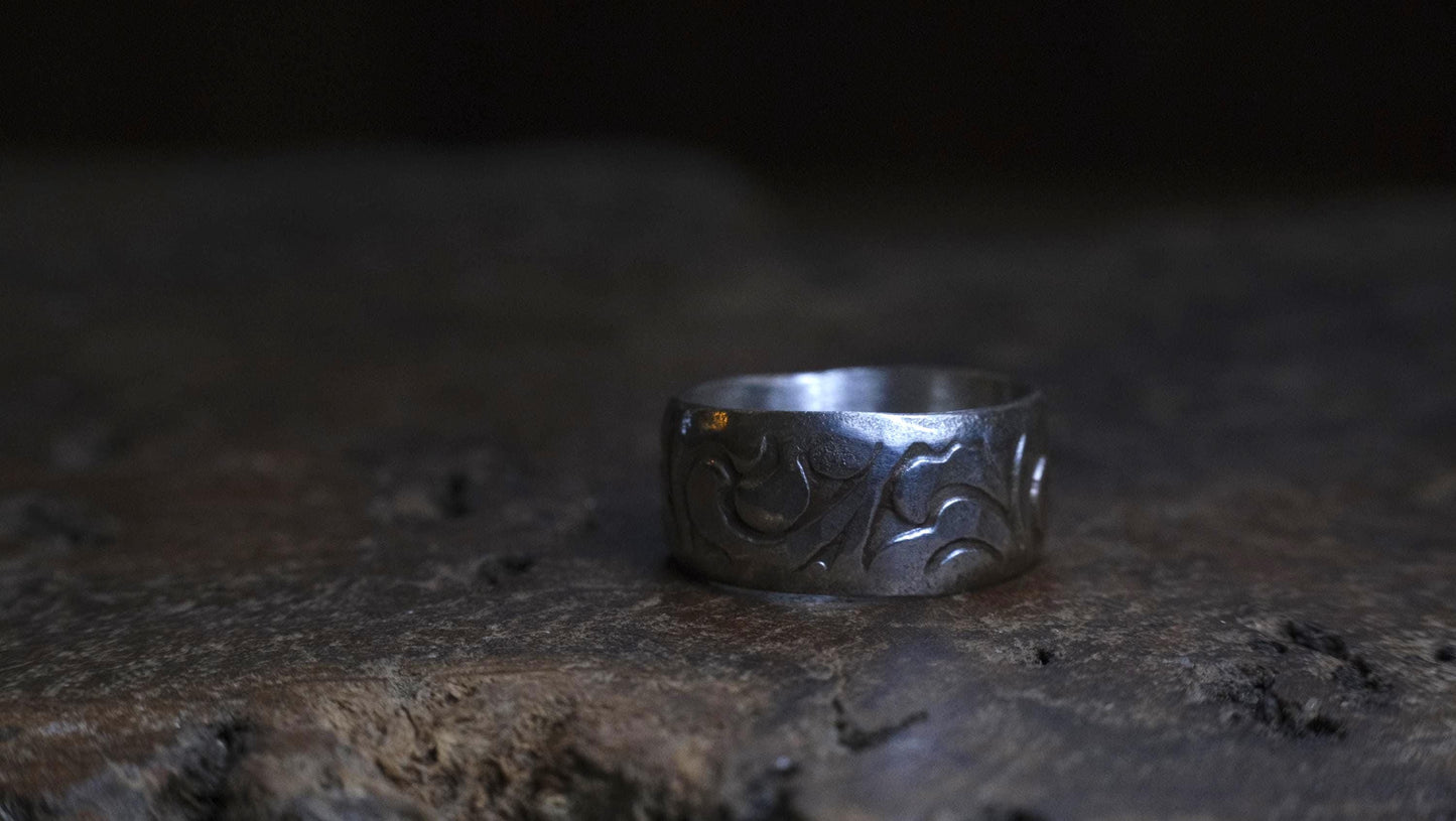 Sterling Silver Ring Handmade Pirate Inspired US Size 7.25
