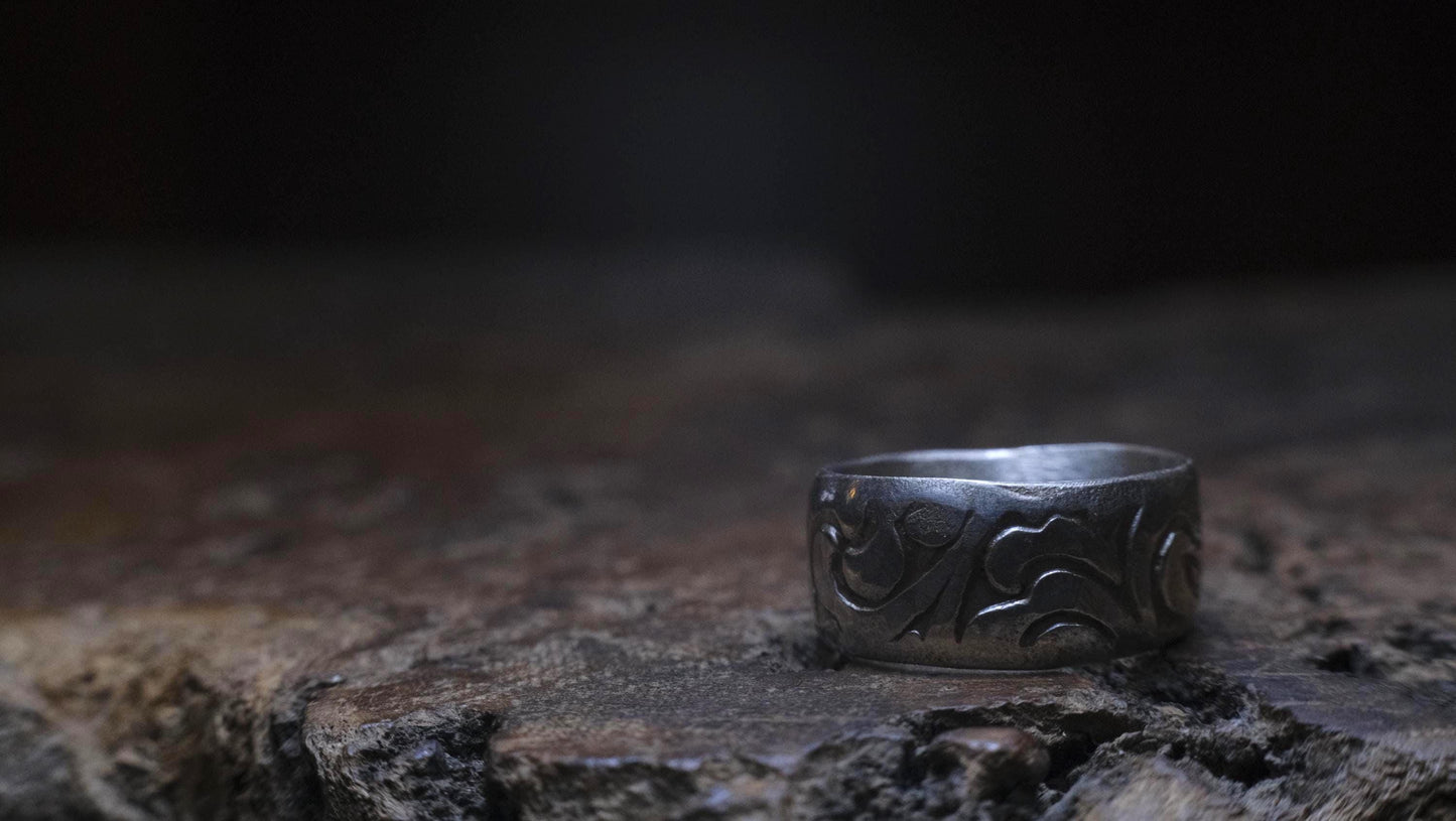 Sterling Silver Ring Handmade Pirate Inspired US Size 7.25