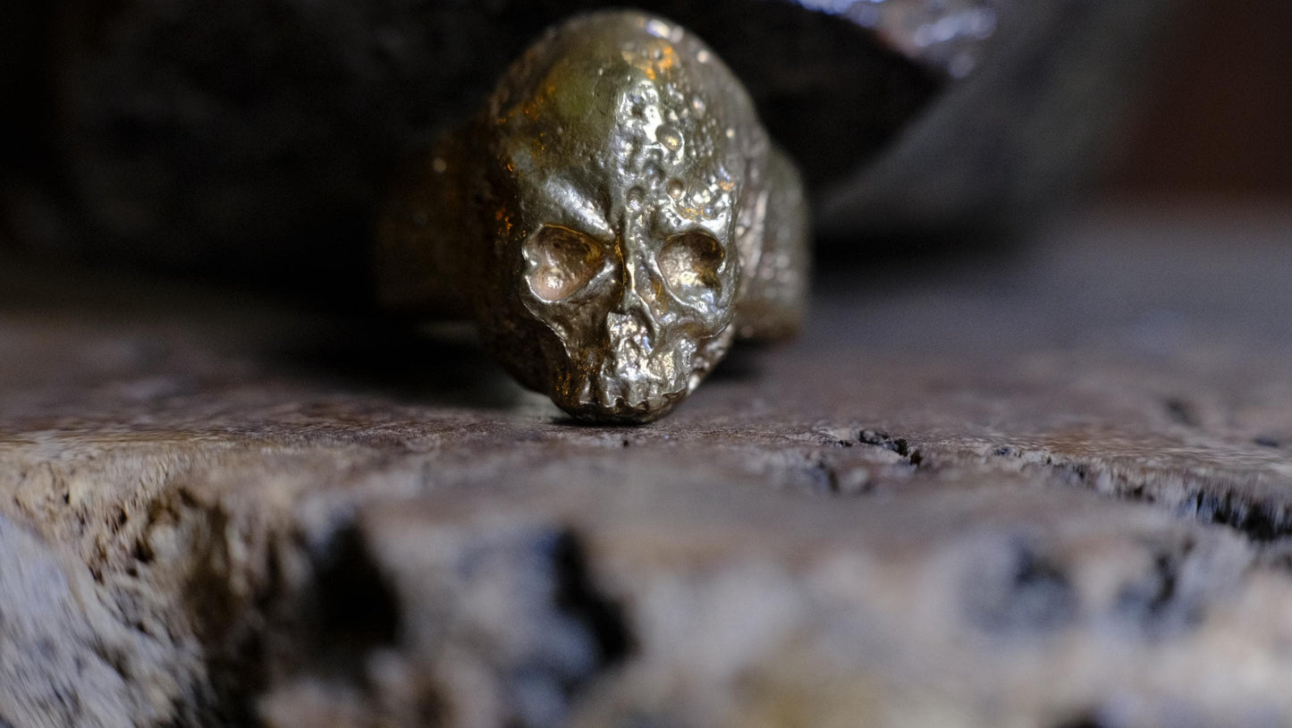 Brass Skull Ring US Size 12.75