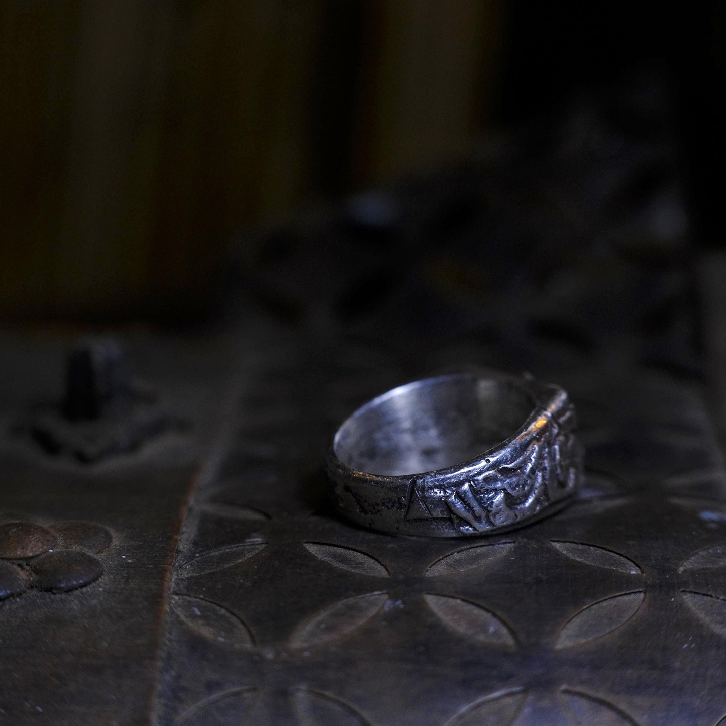 14ct Gold Set Late 1600's 1/2 Real on Sterling Silver Ring