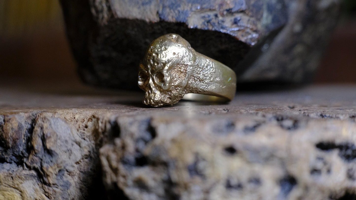 Brass Skull Ring US Size 12.75