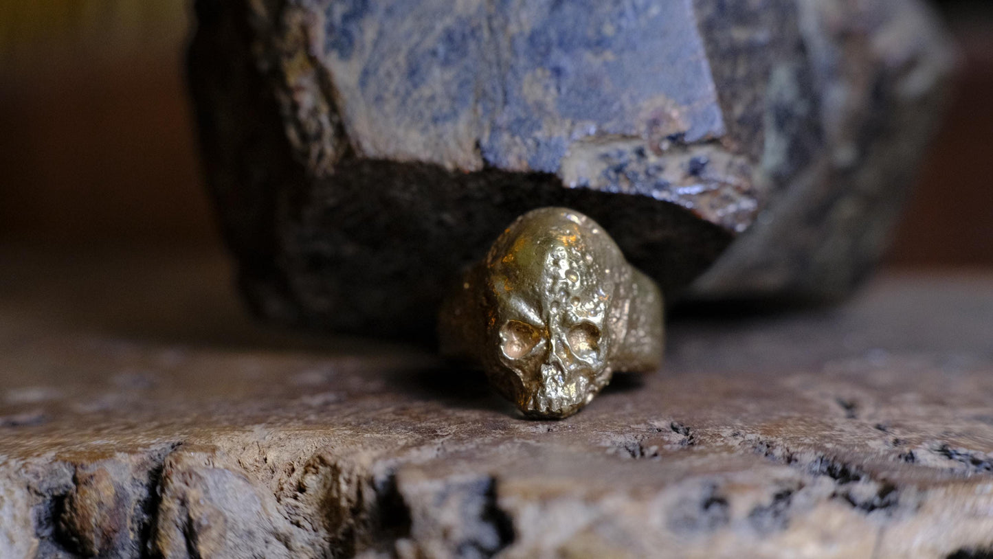 Brass Skull Ring US Size 12.75