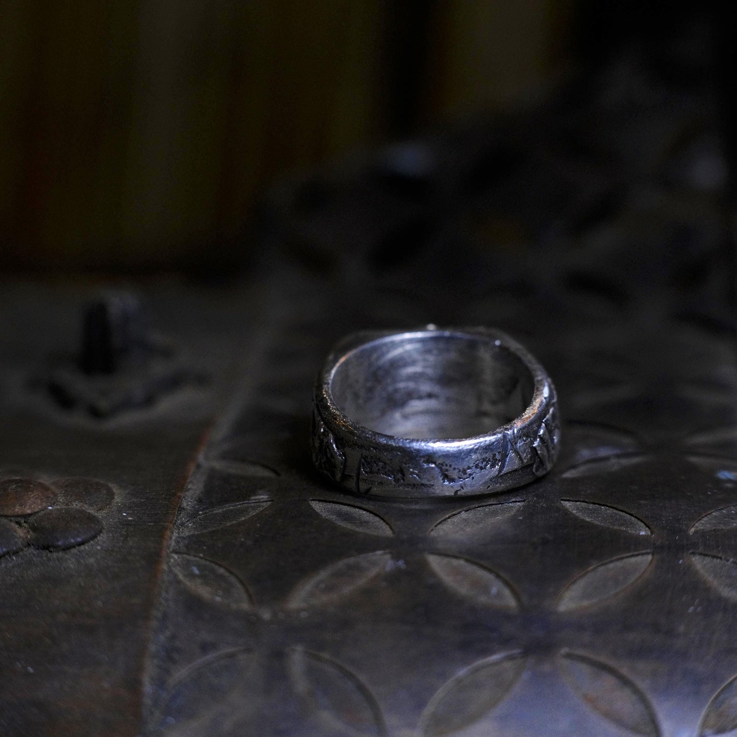 14ct Gold Set Late 1600's 1/2 Real on Sterling Silver Ring