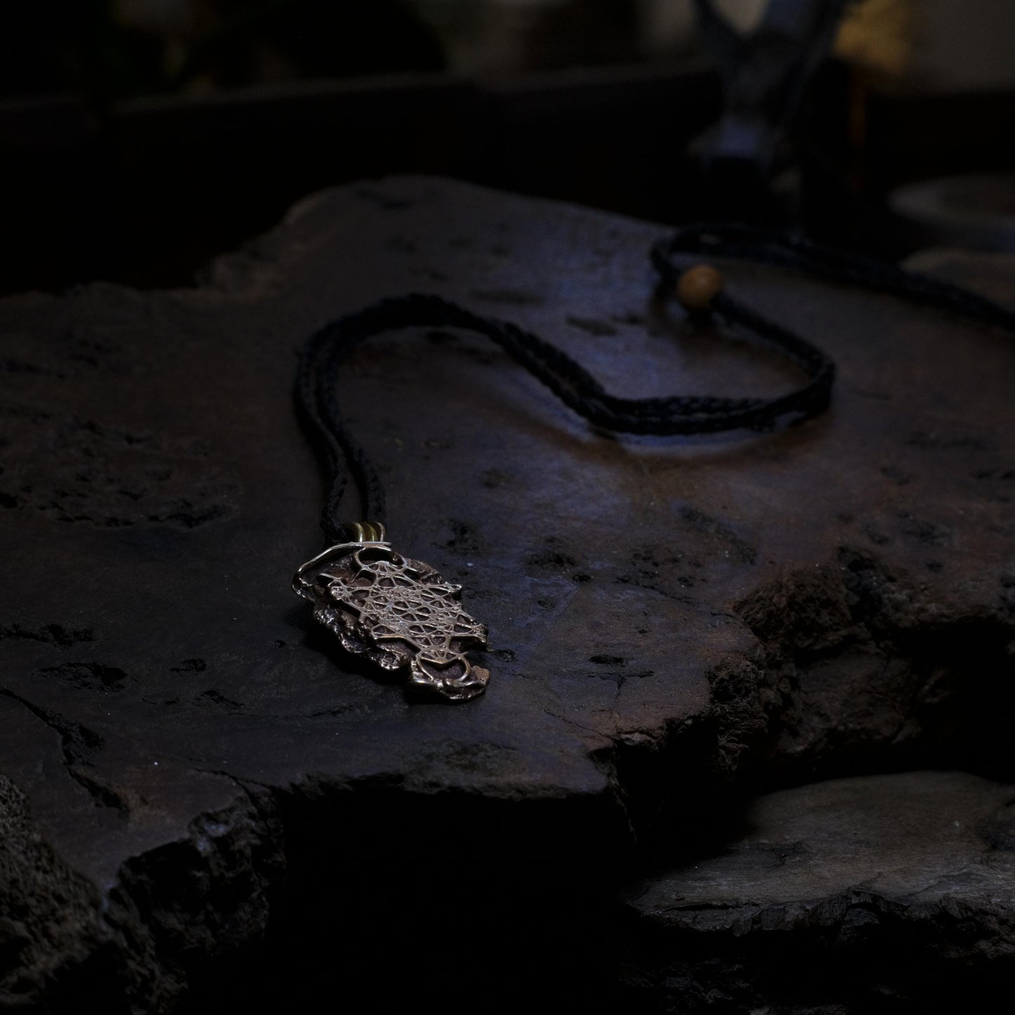 Metatron's Cube Brass Pendant - Sacred Geometry Jewelry