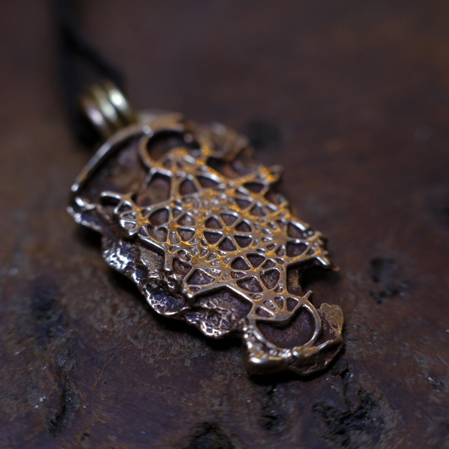 Metatron's Cube Brass Pendant - Sacred Geometry Jewelry
