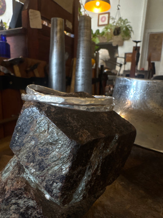 Custom Sterling Silver Double Bangle