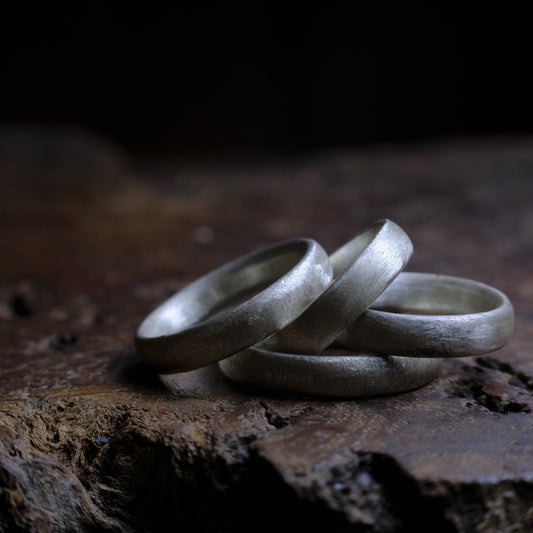 Brushed Matte Finish Silver Ring / Band US Sizes