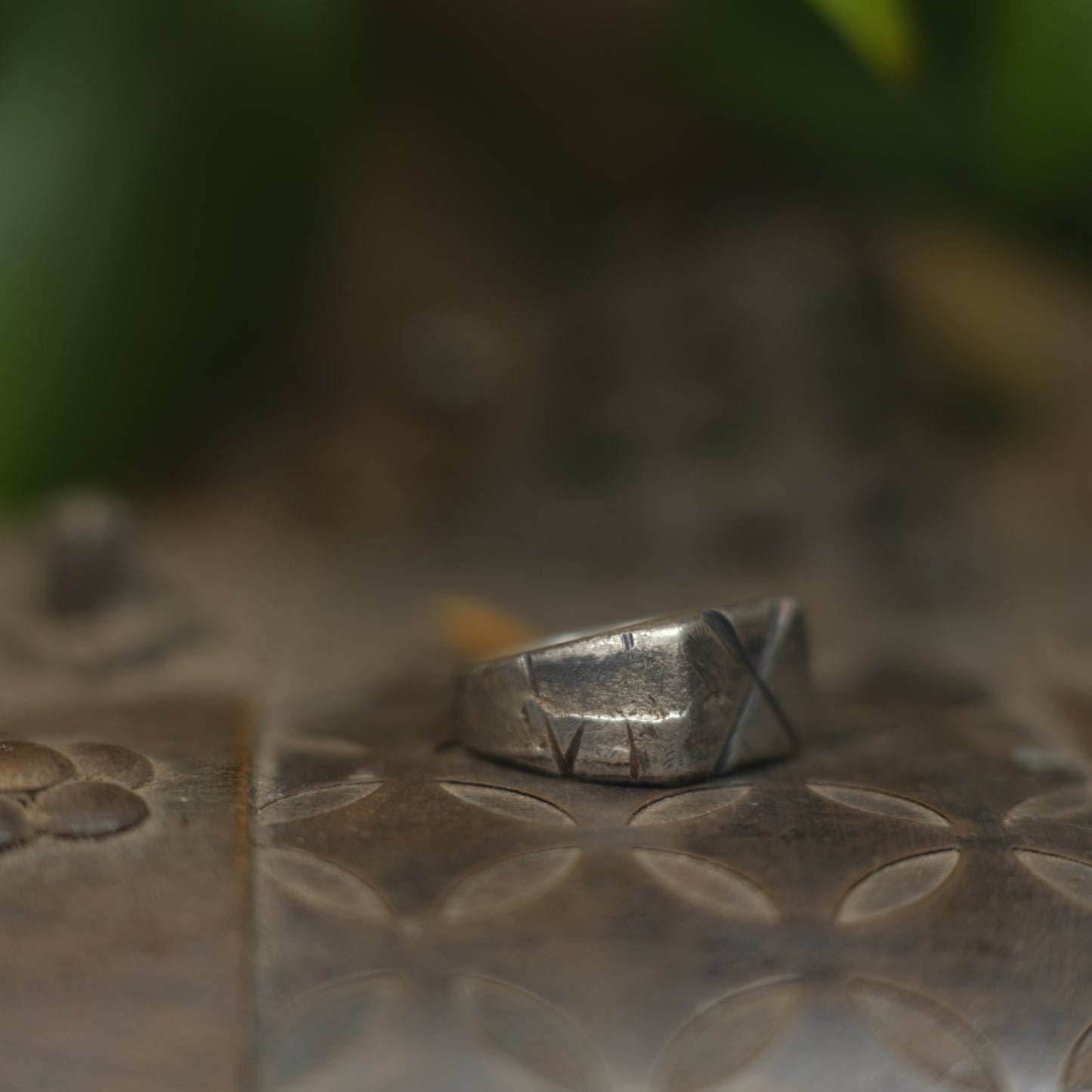 Hand Crafted Sterling Silver Pirate Inspired Signet Ring US Size 9