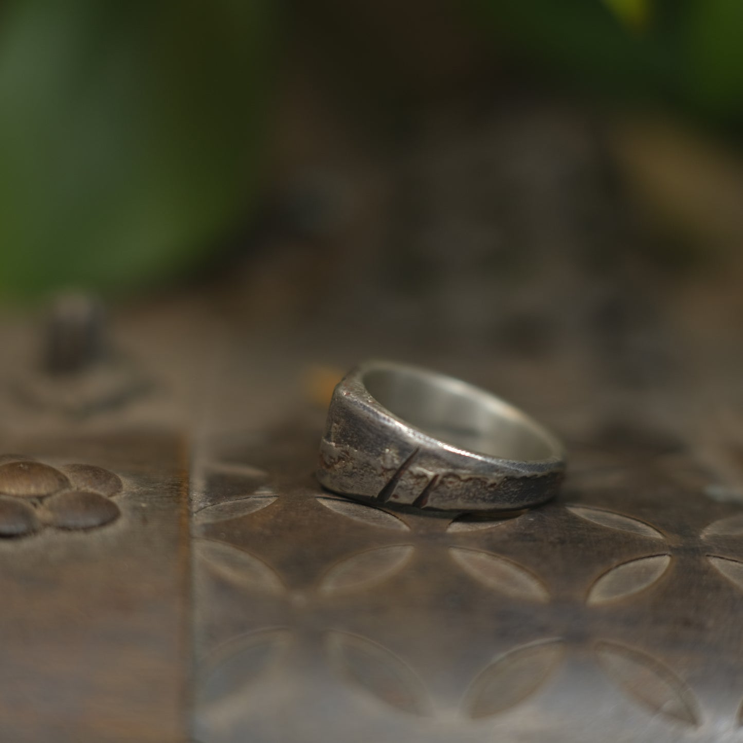 Hand Crafted Sterling Silver Pirate Inspired Signet Ring US Size 9