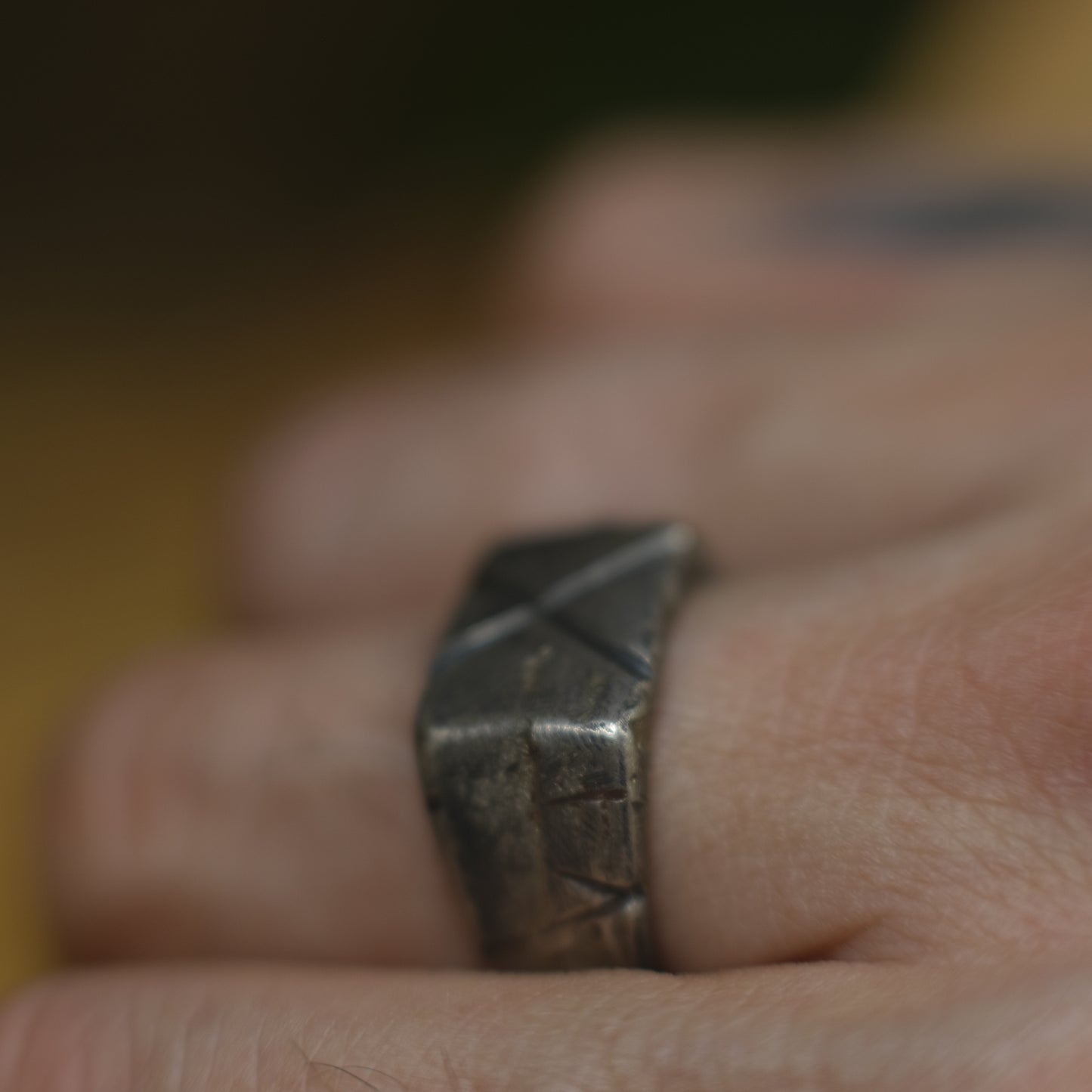 Hand Crafted Sterling Silver Pirate Inspired Signet Ring US Size 9