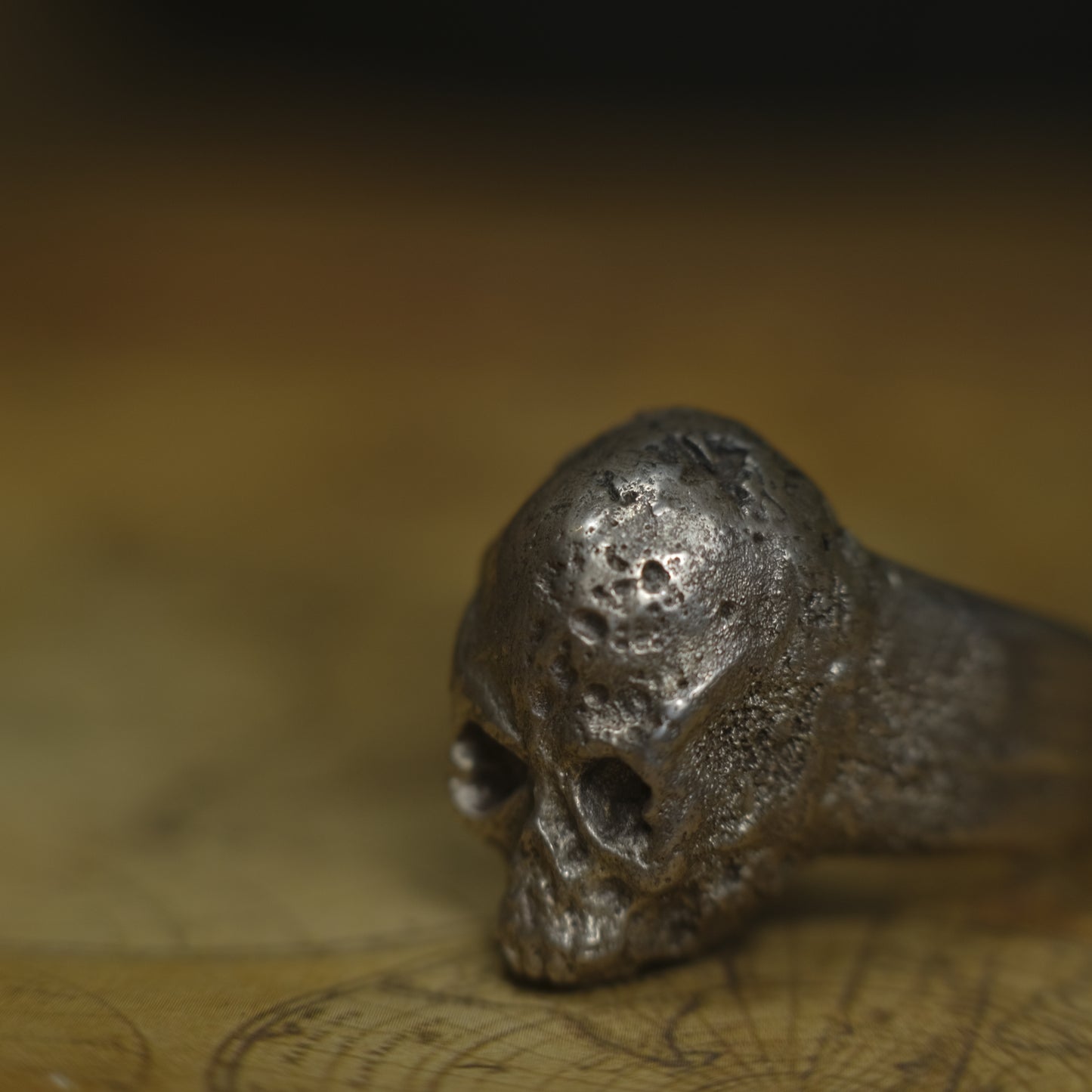 Chunky Sterling Silver Skull Ring
