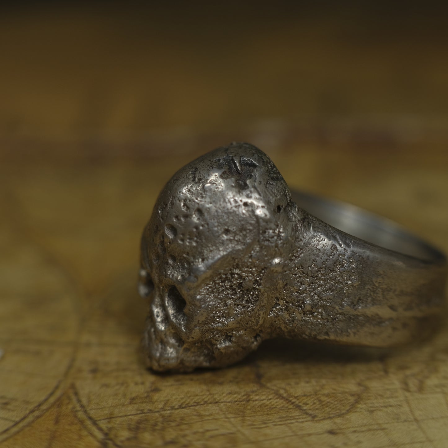 Chunky Sterling Silver Skull Ring